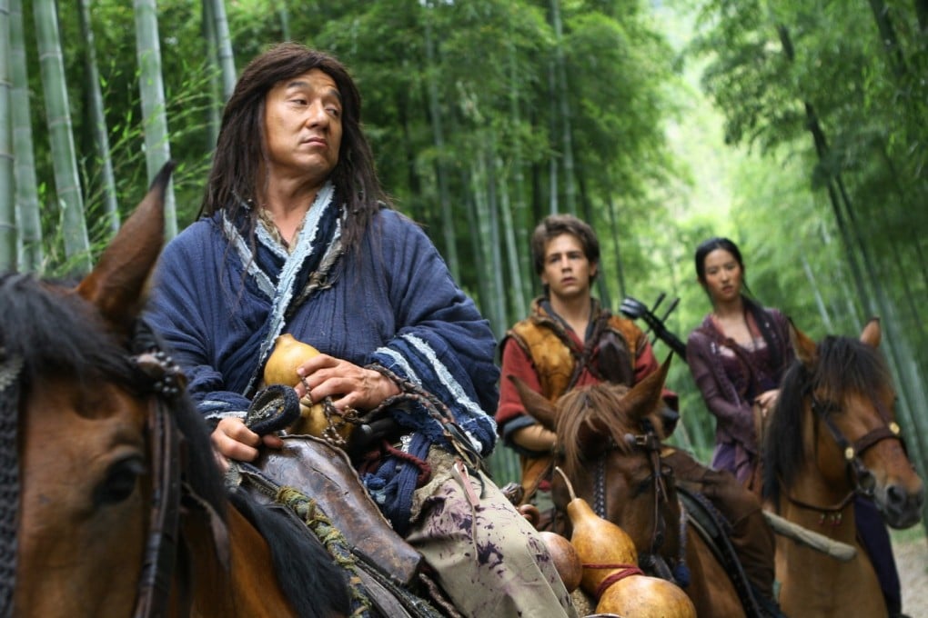 From left: Jackie Chan, Michael Angarano and Liu Yifei in a still from The Forbidden Kingdom (2008). Photo: SCMPost
