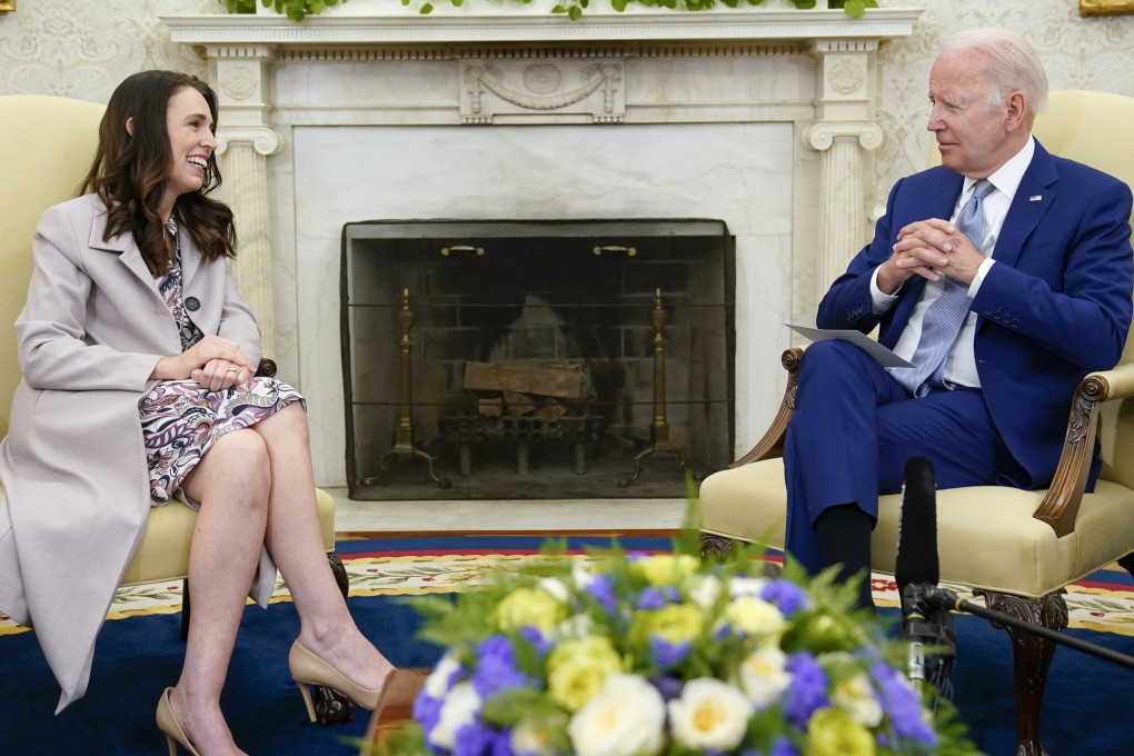 New Zealand Prime Minister Jacinda Ardern with US President Joe Biden in the White House on Tuesday. Photo: AP