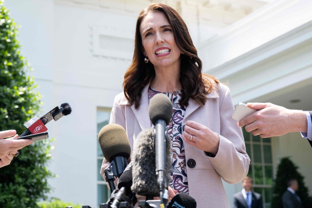Prime Minister Jacinda Ardern of New Zealand speaks to the press after meeting with US President Joe Biden in Washington on Tuesday. Photo: AFP