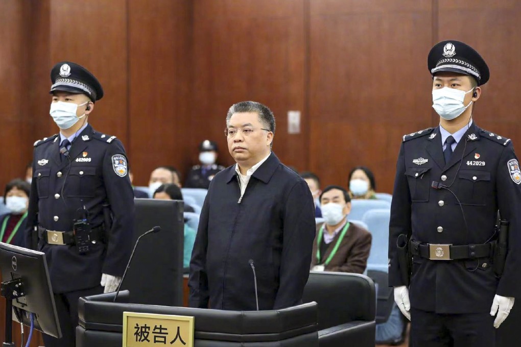 Tong Daochi, the former party chief of Sanya, stands trial at a Shenzhen court in January. Photo: Xinhua