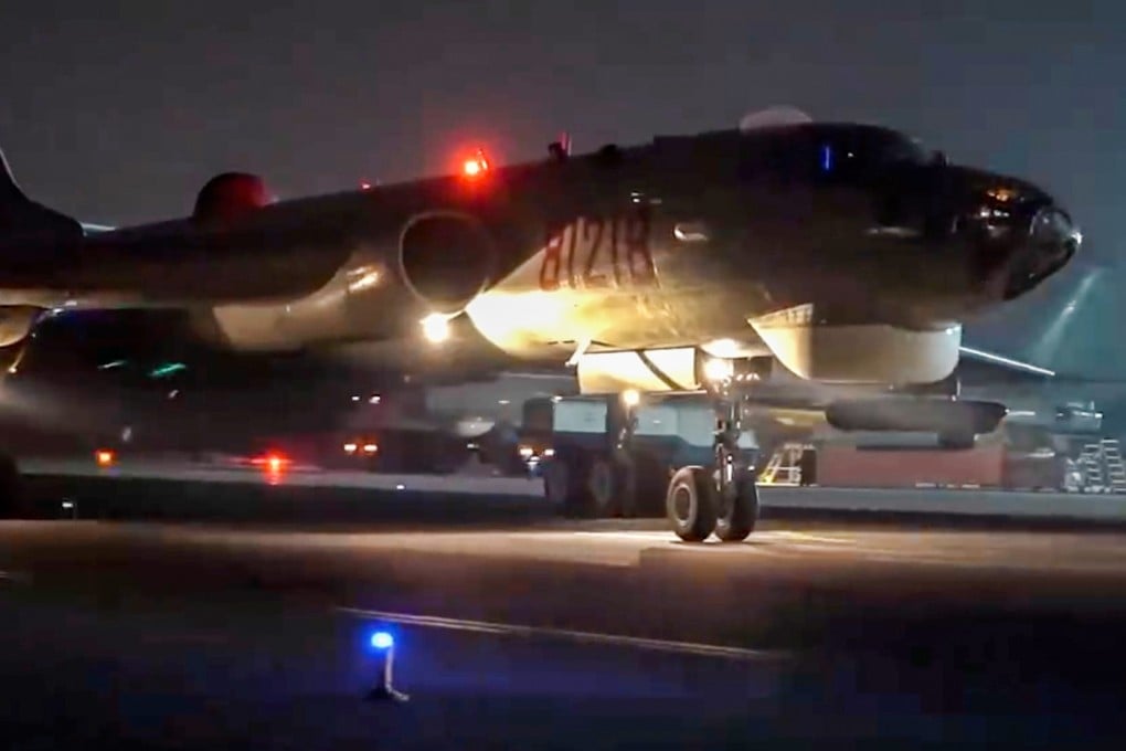 The PLA bombers “reached the enemy location and simulated missile attack exercises”, CCTV reported. Photo: CCTV