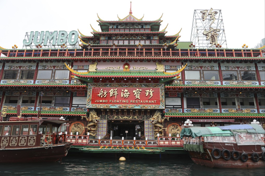 Hong Kong’s iconic Jumbo Floating Restaurant, sinking under mounting losses, is leaving the city. Photo: Sam Tsang
