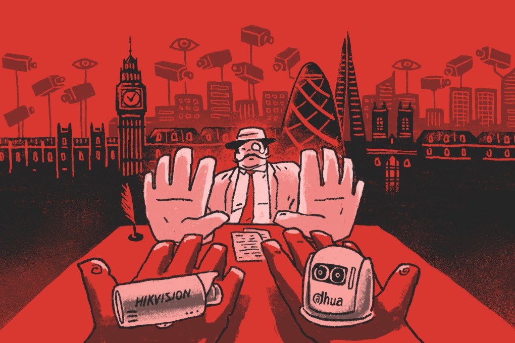 Three years after the US blacklisted both Hikvision and Dahua, pressure on the UK to take a deeper look at the Chinese camera makers is rising. Illustration: Perry Tse