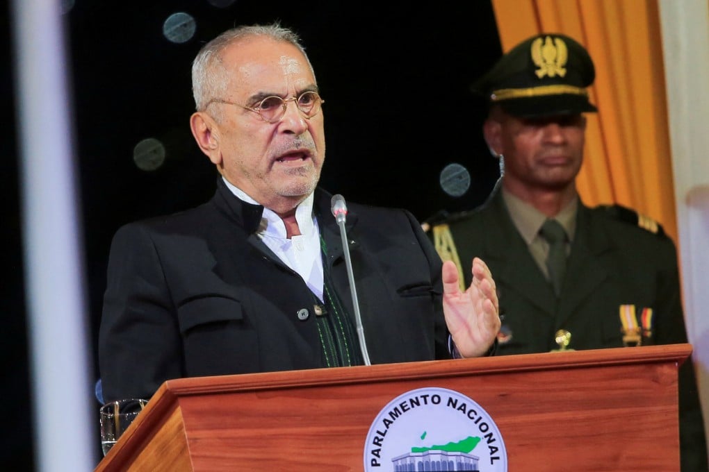 Jose Ramos Horta, president of East Timor, delivers a speech after taking his oath during a swearing-in ceremony in Dili last month. Photo: Reuters