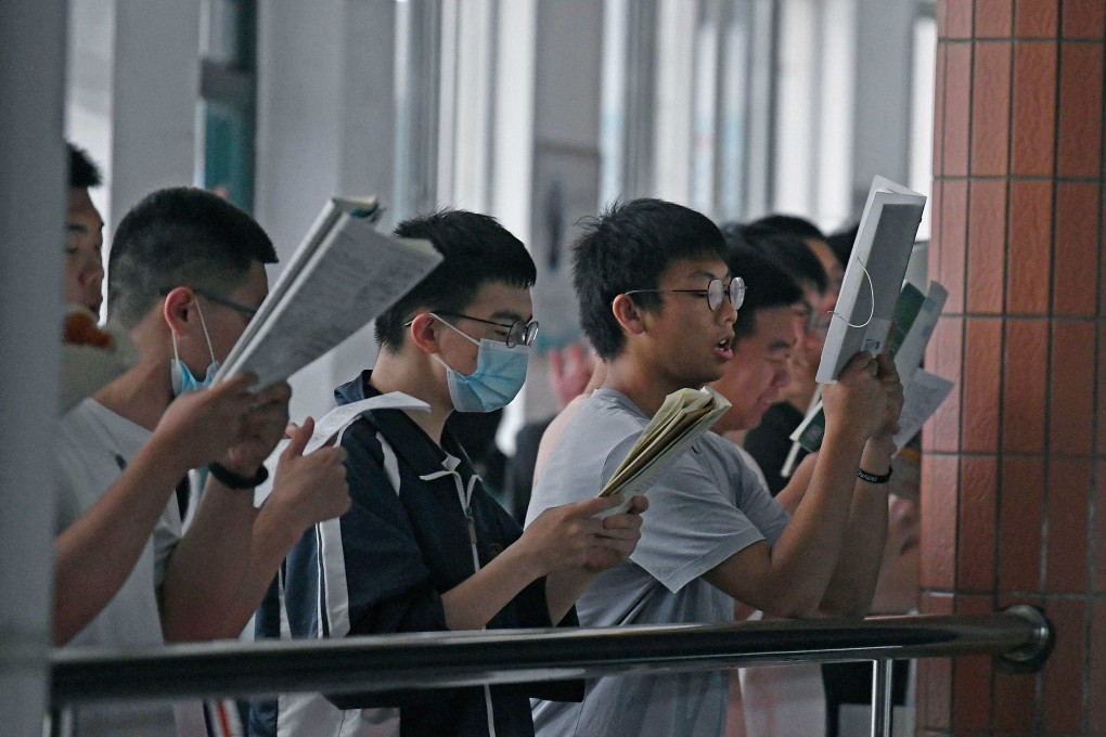 Students in Jiangsu province, eastern China, study for the gaokao, the college-entrance exam that can determine their life paths. Photo: AFP