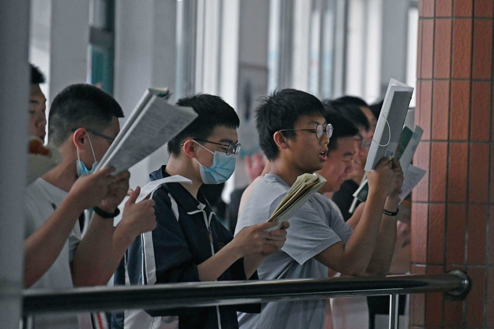 Students in Jiangsu province, eastern China, study for the gaokao, the college-entrance exam that can determine their life paths. Photo: AFP