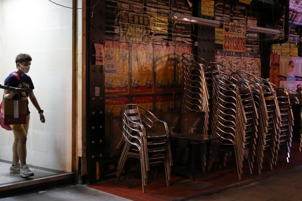 Closed bars in Central. Covid infection clusters involving such establishments have raised alarm over an outbreak rebound in Hong Kong. Photo: Nora Tam