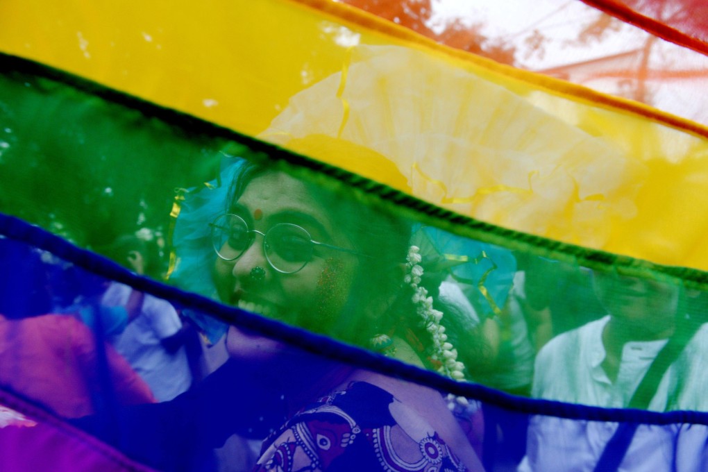 A member of the LGBT community takes part in a 2018 pride parade in Chennai, India. Photo: AFP