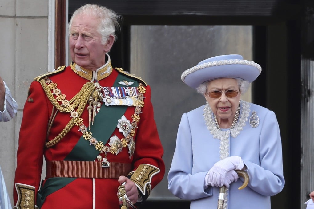 Britain’s Prince Charles and Queen Elizabeth II, at the Trooping of the Color in London, Thursday June 2, 2022. Photo: AP