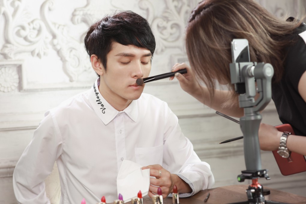 Austin Li Jiaqi prepares for an online live streaming show in Shanghai. Photo: VCG via Getty Images