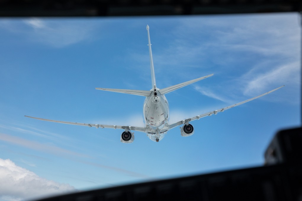 A P-8 maritime patrol aircraft of the type that Australia said was intercepted by a Chinese jet over the South China Sea last month. Photo: British Ministry of Defence Handout via EPA-EFE
