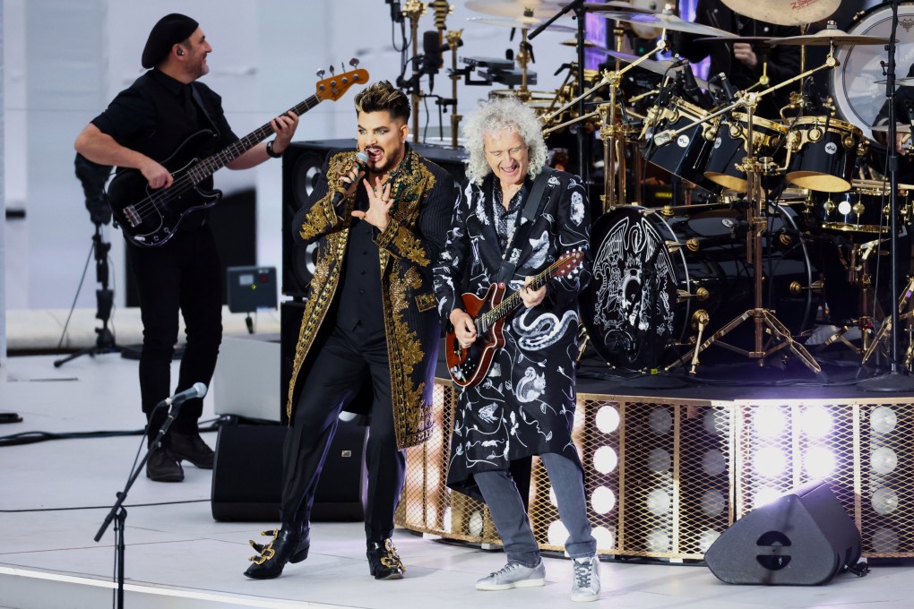 Queen + Adam Lambert perform at the BBC Platinum Party at the Palace, as part of the Queen’s Platinum Jubilee celebrations in London, Britain on Saturday. Photo: Reuters