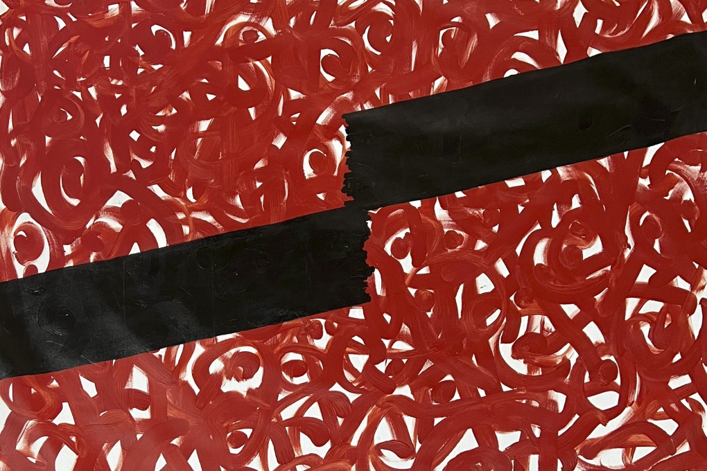 Detail from Wrongly (2016) by Aung Myint, acrylic on canvas, 152.5 x 152.5 cm. The Myanmar artist’s third solo exhibiition at Hong Kong’s Karin Webber Gallery in Central opens on June 11. Photo: Karin Weber Gallery/Aung Myint