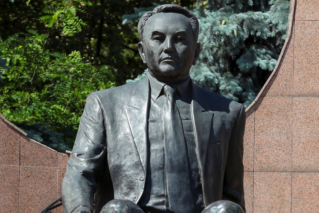 A monument to Kazakhstan’s first president Nursultan Nazarbayev in Almaty, Kazakhstan. Photo: Reuters