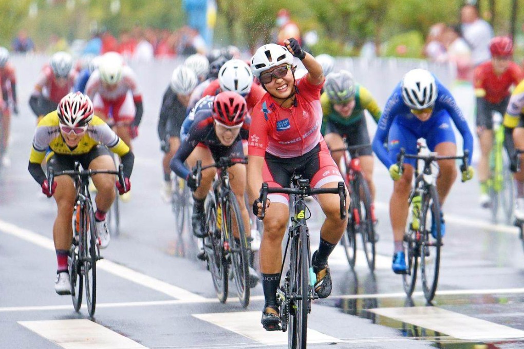 Lee Sze-wing wins gold on the last day of competition at the National Games. Photo: Cycling Association/Wu Jianbo