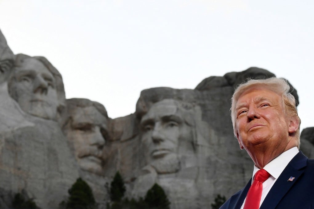 Donald Trump at Mount Rushmore in 2020. File photo: AFP