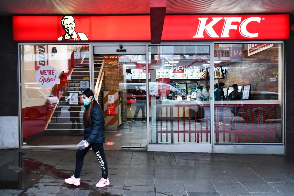 A KFC outlet is seen in Melbourne’s central business district. Photo: AFP