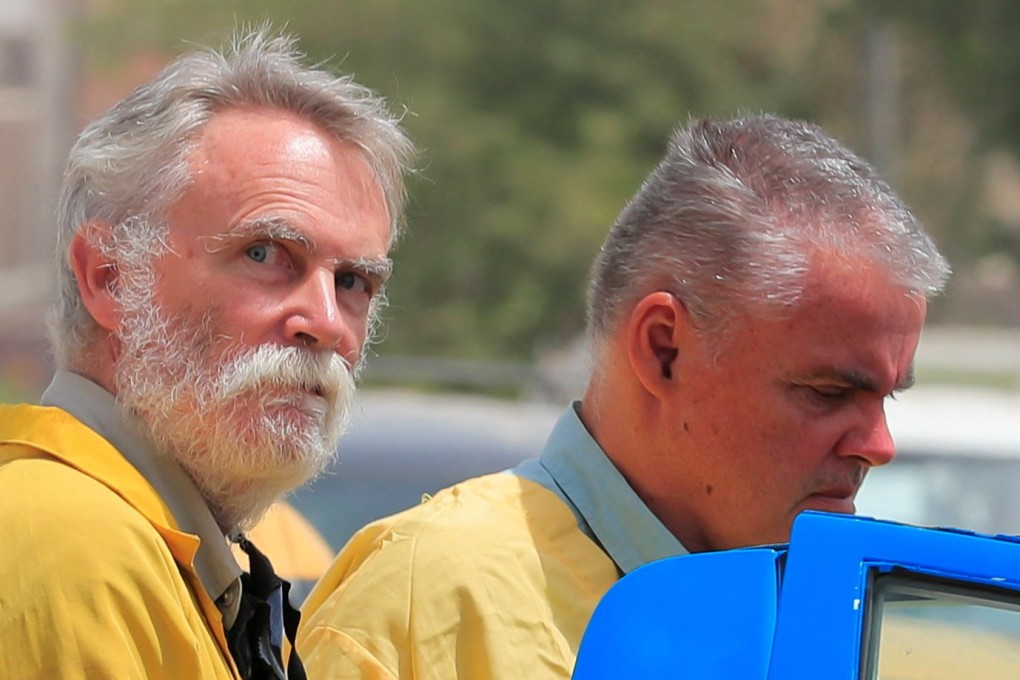 Jim Fitton, who was sentenced to 15 years in prison, and Volker Waldmann from Germany, who was acquitted. Photo: Reuters