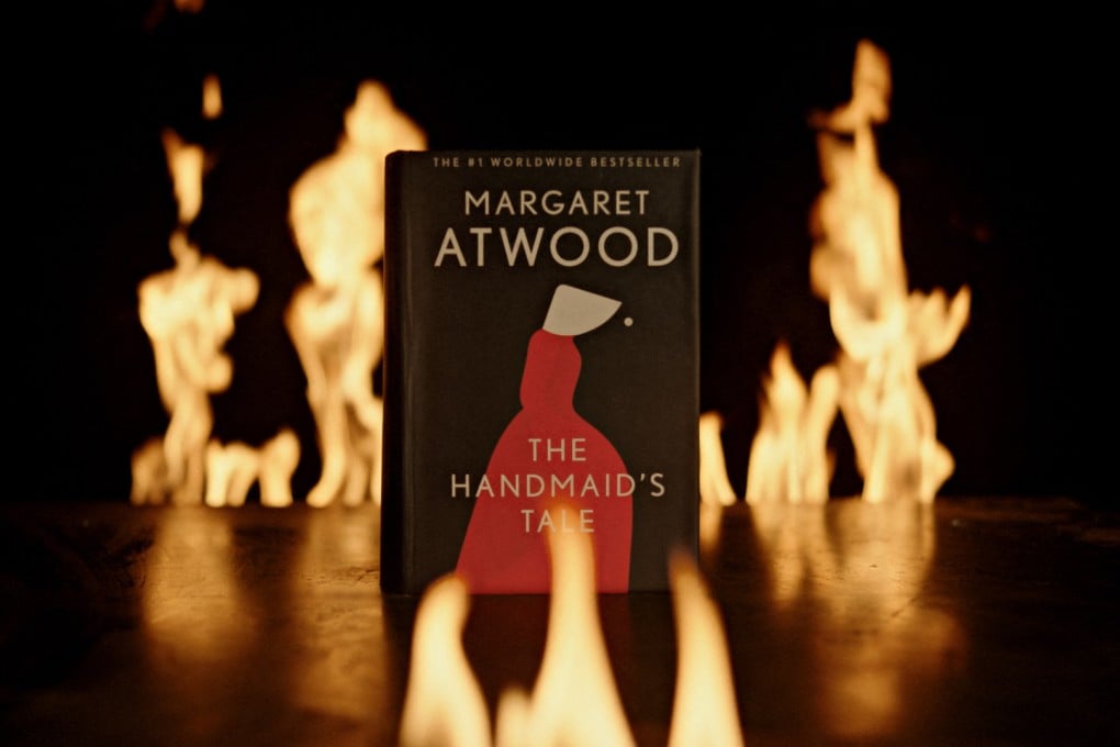 An unburnable edition of The Handmaid’s Tale has been auctioned off to raise awareness about book censorship in American schools. Photo: Sotheby’s via AFP