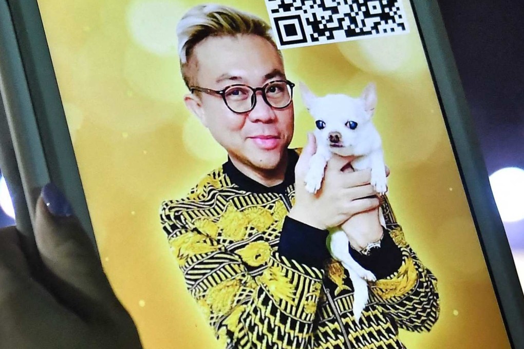 Thai academic Pavin Chachavalpongpun in a live video call in which he condemned Thailand’s  government. Photo: AFP