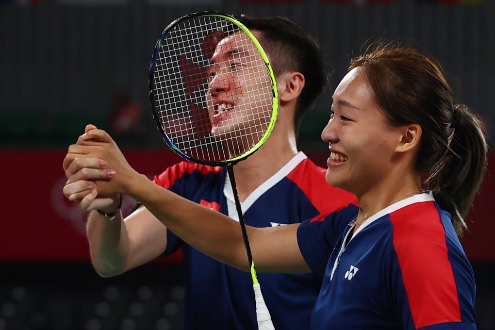 Tang Chun-man and Tse Ying-suet of Hong Kong at the Tokyo 2020 Olympics. Photo: Reuters
