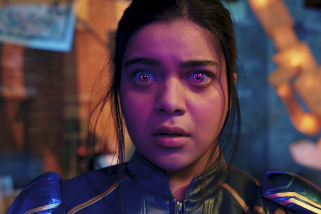Iman Vellani as Kamala Khan, Marvel’s first Muslim superhero, in a still from Ms Marvel on Disney+. Photo: Marvel Studios/TNS