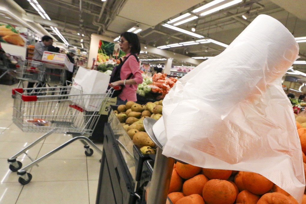 The government is planning to double a levy on plastic bags in late December. Photo: SCMP