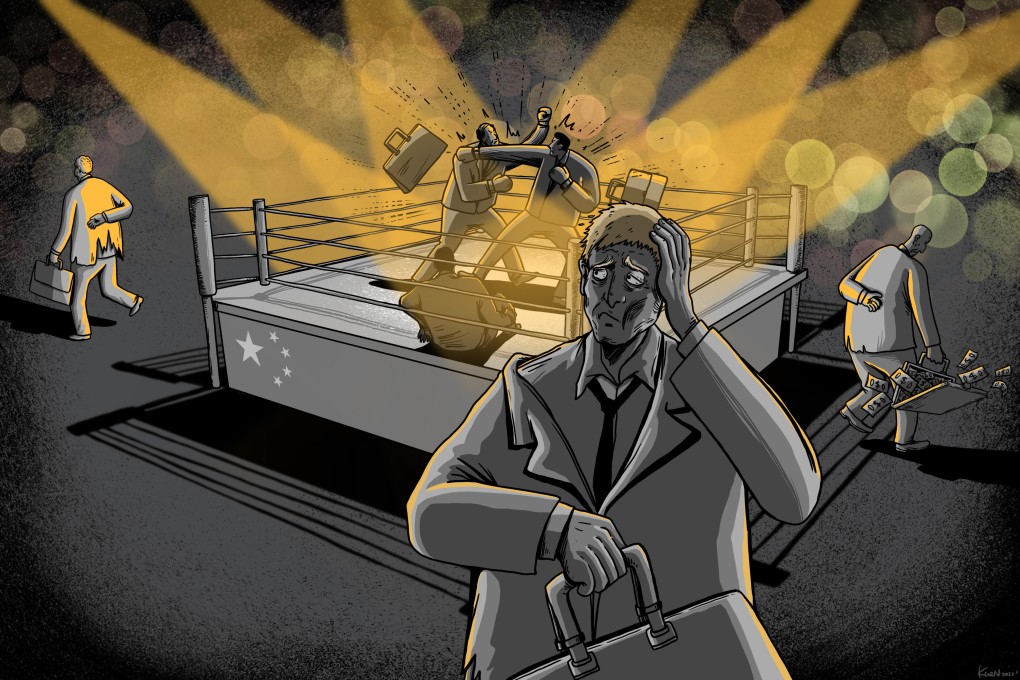 China was once seen as too big to ignore for foreign tech giants, but more and more companies are abandoning the market amid tightening regulations and fierce competition with well-funded local rivals. Illustration: SCMP / Lau Ka-kuen