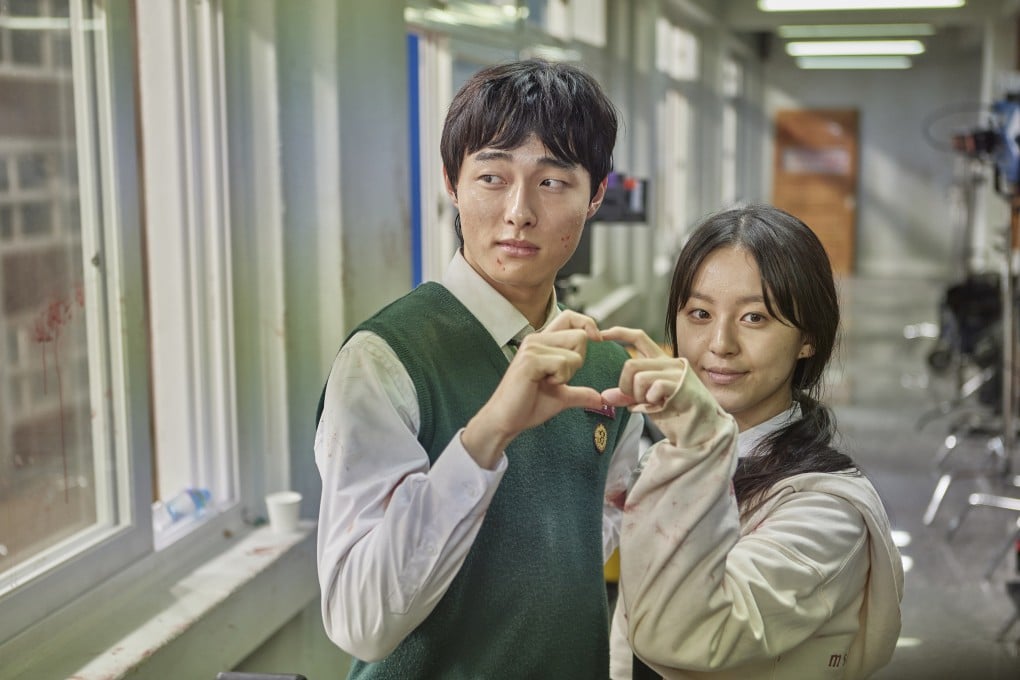 Yoon Chan-young (left) and Park Ji-hu in a still from All of Us Are Dead, one of four popular Korean drama series recently renewed for a second season. Photo: Yang Hae-sung/Netflix