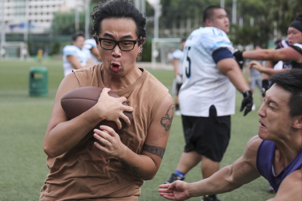 Chasel Chan Tin-lok is put through his paces during rookie training with the Hong Kong Combat Orcas. Photo: Xiaomei Chen