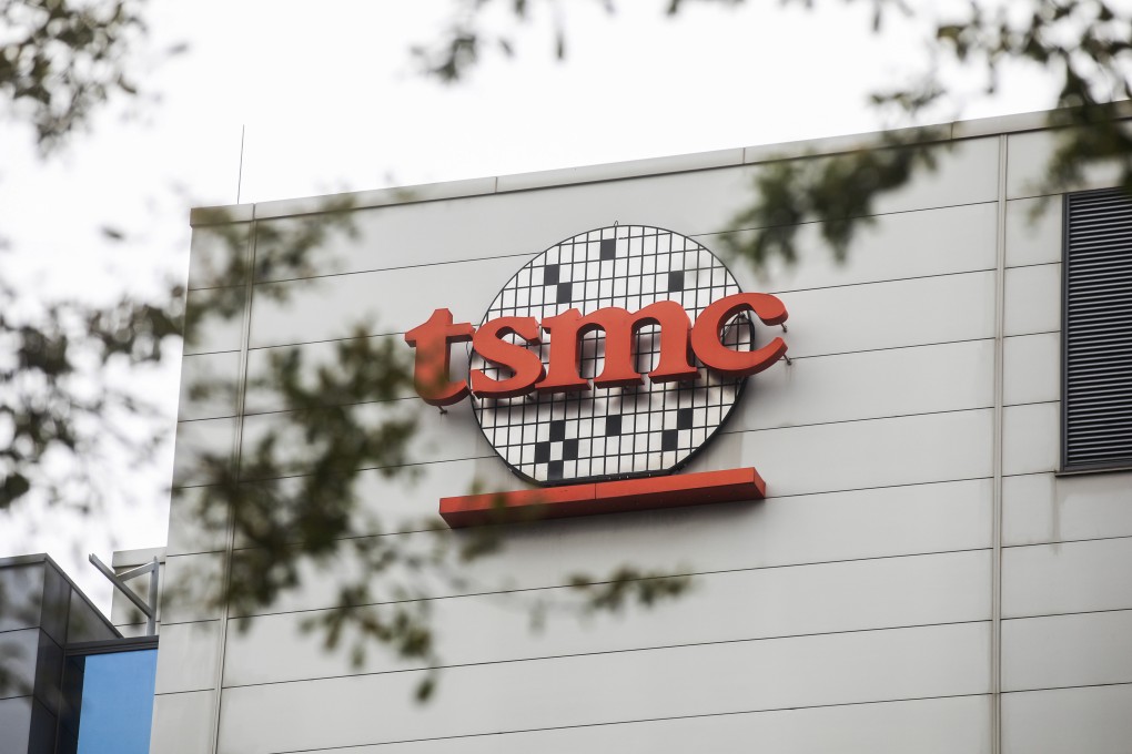 Signage for Taiwan Semiconductor Manufacturing Co at the company’s headquarters in Hsinchu on January 11, 2022. Photo: Bloomberg