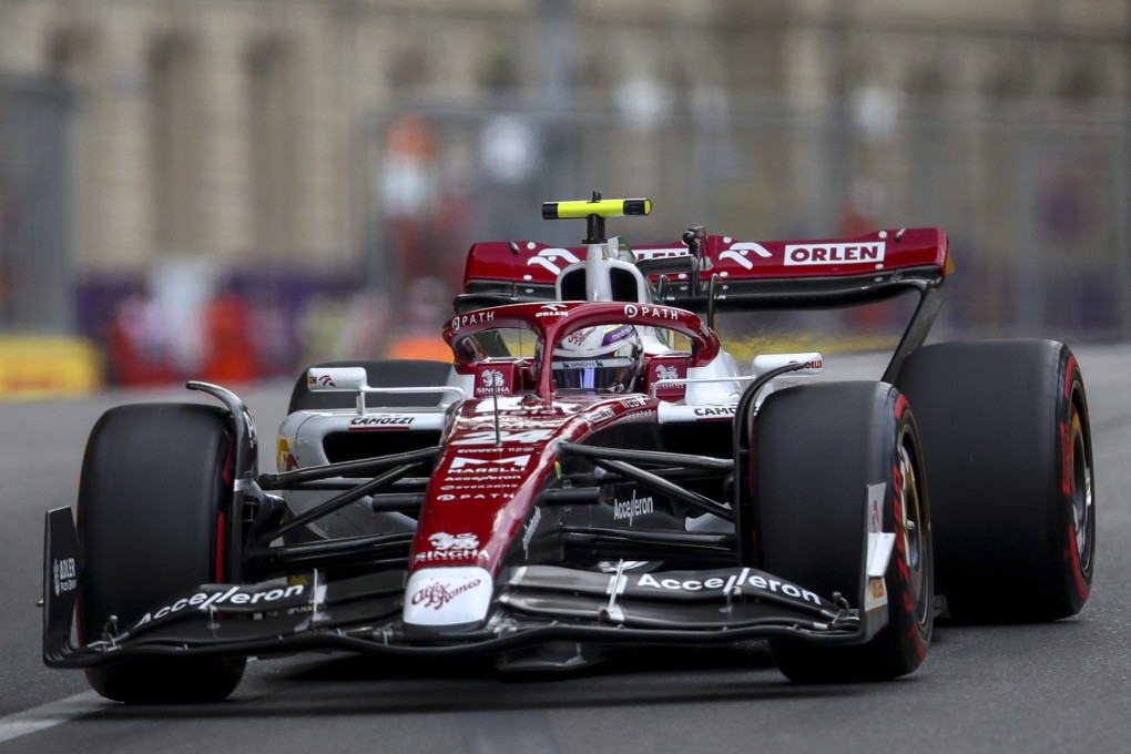 Chinese F1 driver Zhou Guanyu in action during qualifying for Sunday’s Azerbaijan Grand Prix.Photo: EPA-EFE