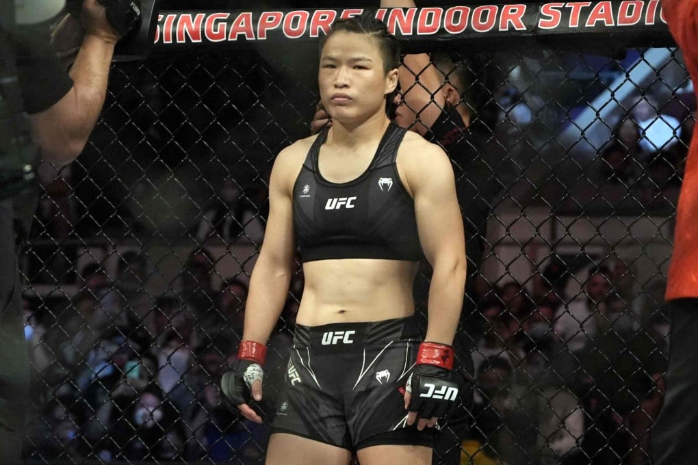 Zhang Weili looks on ahead of her fight against Joanna Jedrzejczyk at UFC 275. Photo: AFP