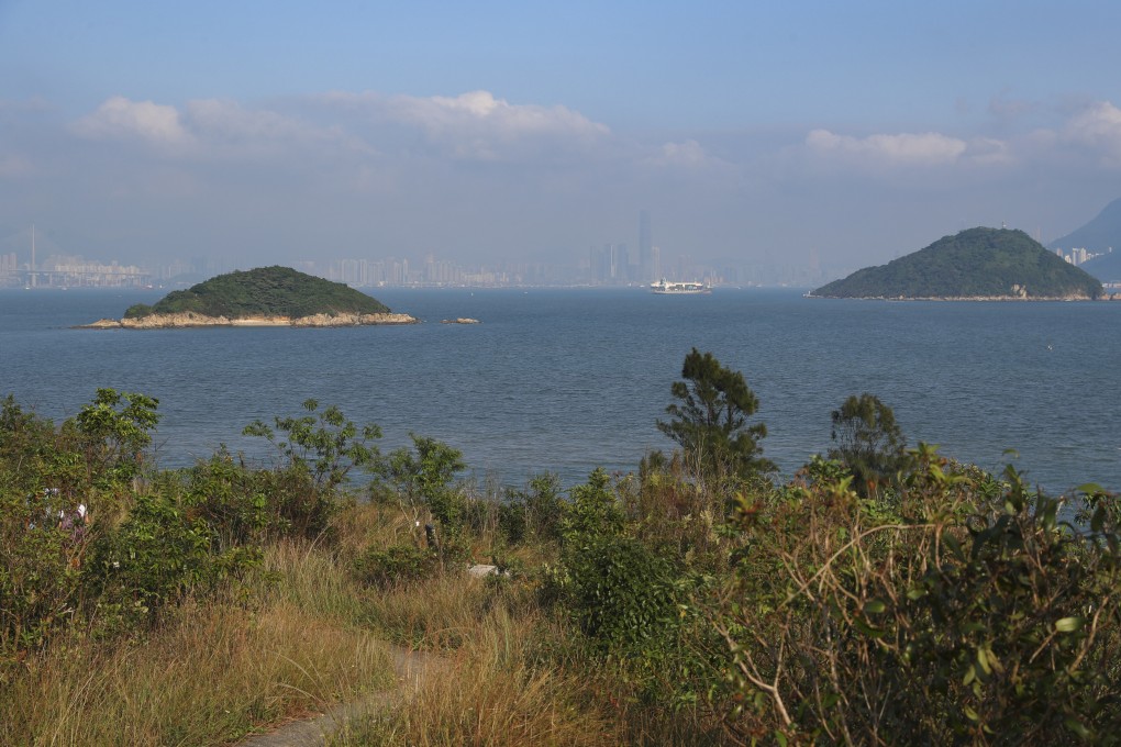 Siu Kau Yi Chau (left) and Kau Yi Chau (right), are seen on November 18. Hong Kong plans to reclaim 1,000 hectares of land around Kau Yi Chau. Photo: Edmond So