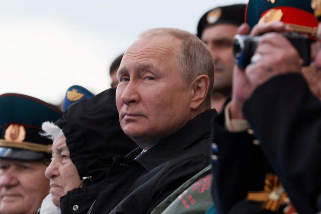 Russian President Vladimir Putin watching the Victory Day military parade in Moscow in May. Photo: Reuters