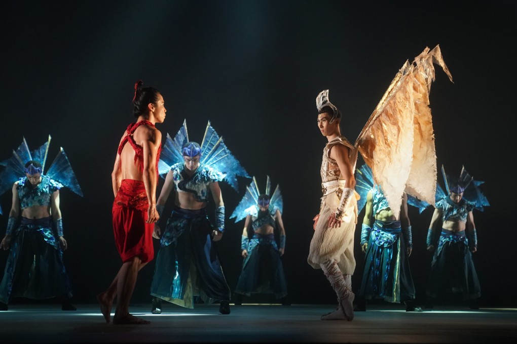Confrontation between Nezha and Ao Bing in a scene from Hong Kong Dance Company’s “Nezha: Untold Solitude”. Photo: Mak Cheong-wai/Moon 9 images