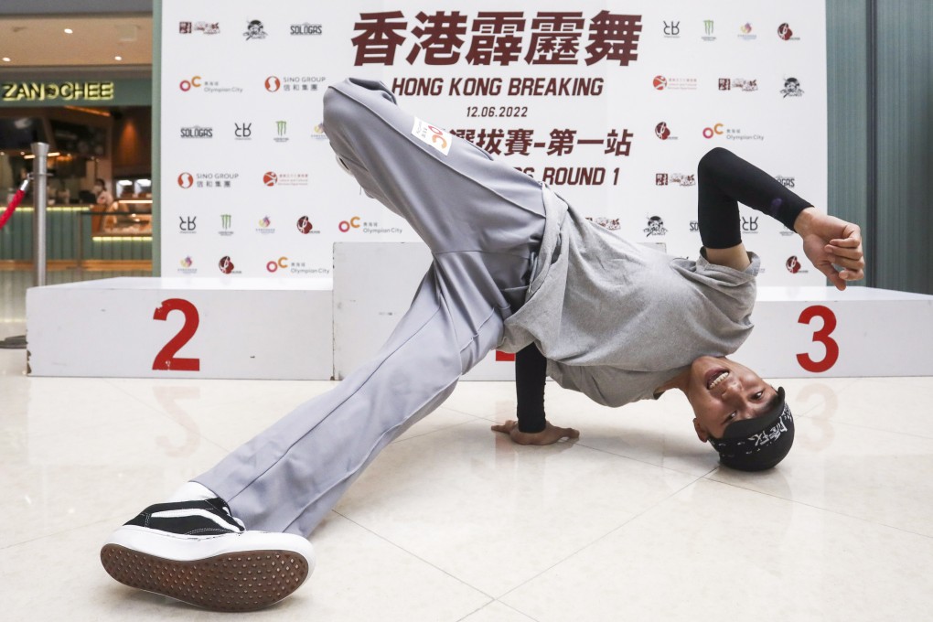 Hong Kong breakdancer Chan Ying-chun in action at Olympian City. Photo: Jonathan Wong
