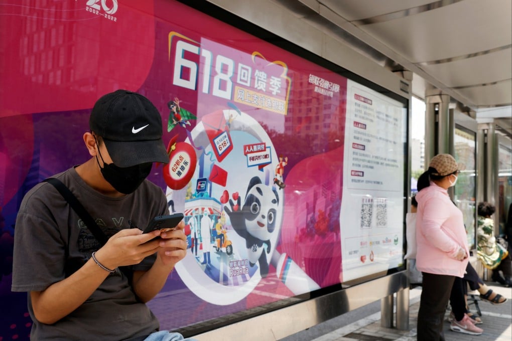 This year’s 618 shopping festival is more muted. Photo: Reuters