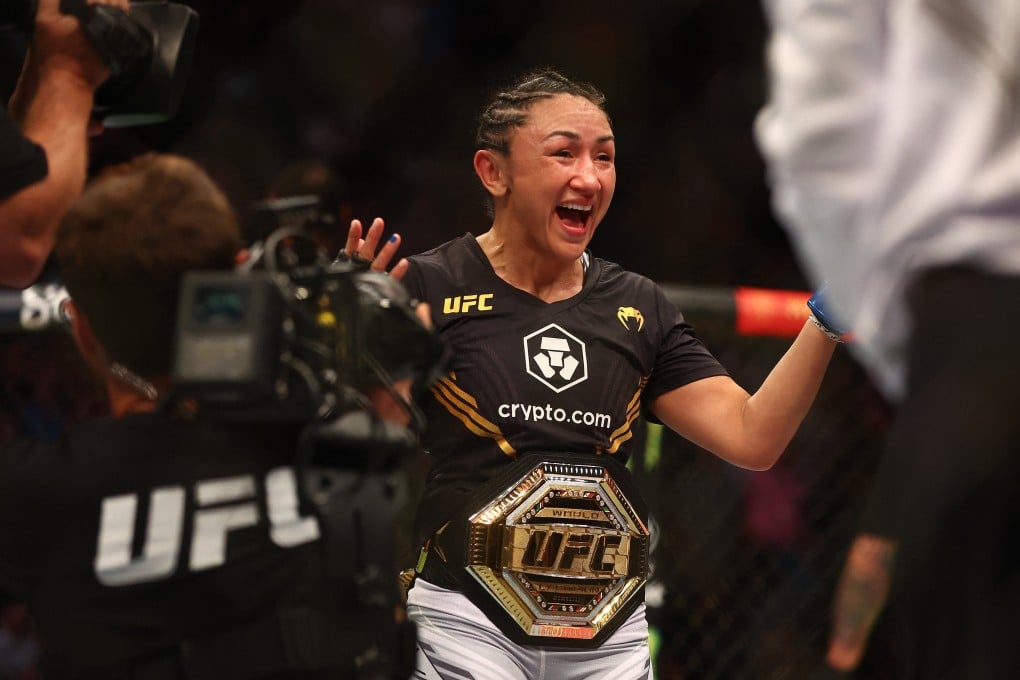 Carla Esparza beat Rose Namajunas to claim the women’s strawweight title at UFC 274. Photo: USA TODAY Sports