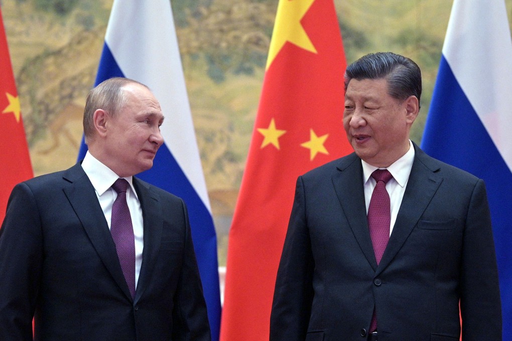 Russian President Vladimir Putin and Chinese President Xi Jinping are seen in Beijing on February 4. A US military planner said that any Chinese “act of aggression” would likely draw a global response similar to what Russia has faced since invading Ukraine. Photo: Sputnik/AFP via Getty Images/TNS