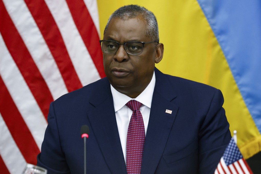 US Defence Secretary Lloyd Austin attends the Ukraine Defence Contact group meeting. Photo: AP