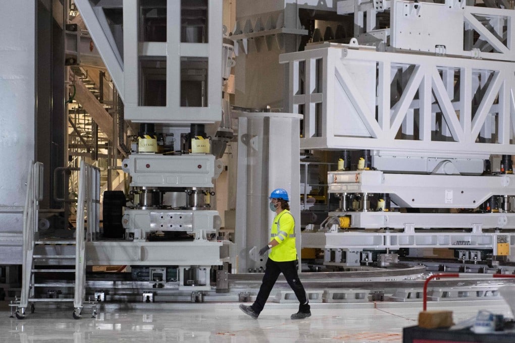A gantry constructed by South Korea as part of a nuclear fusion machine. Photo: AFP