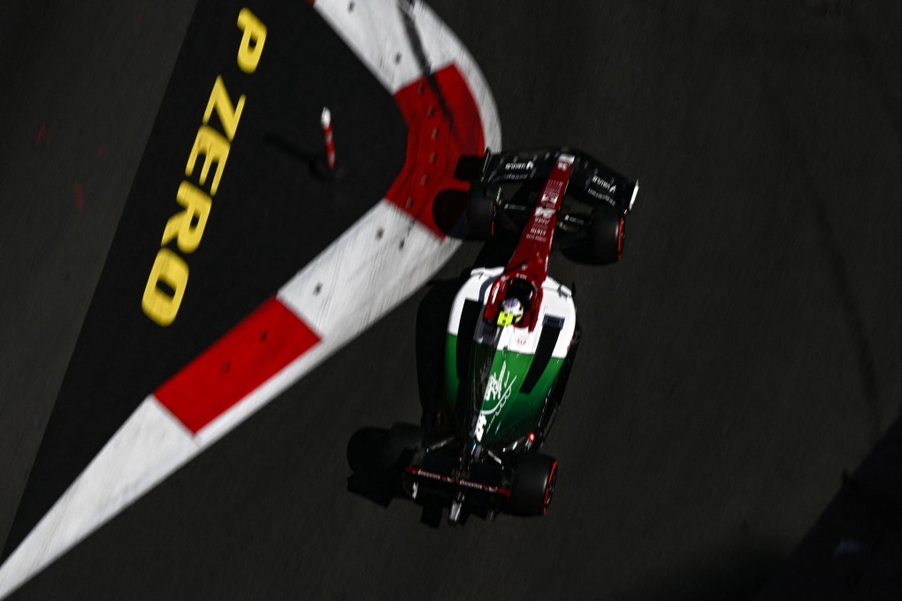 Alfa Romeo’s Zhou Guanyu  was forced to retire for the third time in four races at the Azerbaijan Grand Prix. Photo: AFP