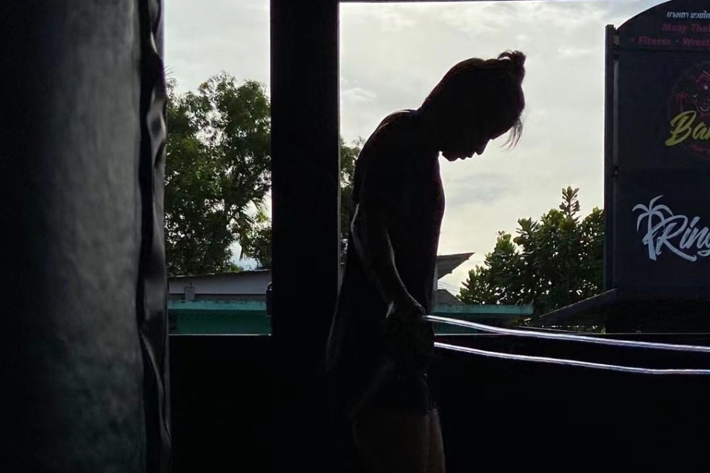 Zhang Weili skips at Bangtao Muay Thai & MMA in Phuket, Thailand. Photo: Weibo/Zhang Weili