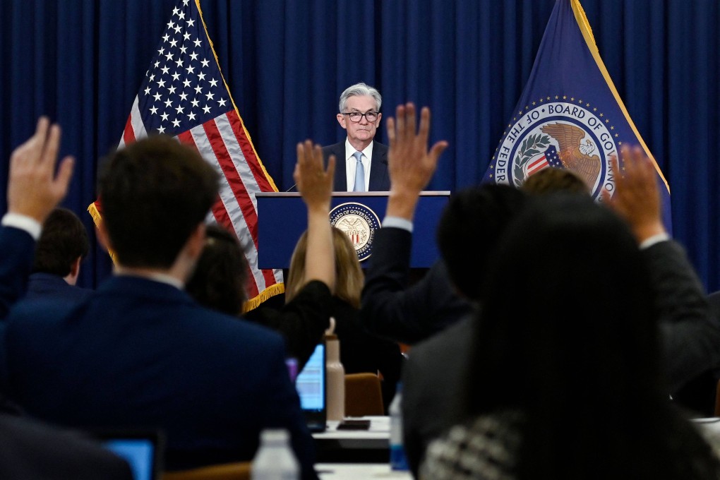 US Federal Reserve chair Jerome Powell fields questions during Thursday’s news conference on interest rates. Photo: AFP
