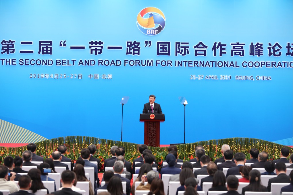 Chinese  President Xi Jinping speaks at the Second Belt and Road Forum. Photo: Simon Song