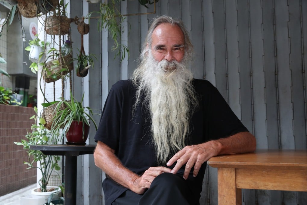 Book seller Nick Lovatt talks about his many decades in Hong Kong, including living on Lamma Island since 1988 and not shaving since his wedding in 1995. Photo: Edmond So