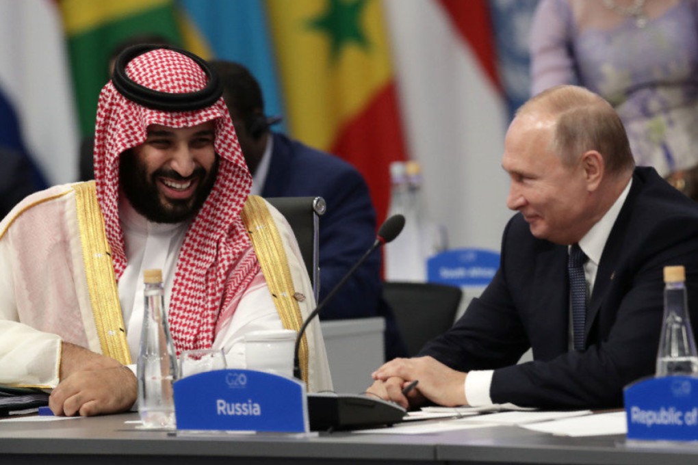 Saudi Arabia’s Crown Prince Mohammed bin Salman and Russia’s President Vladimir Putin. Photo: AFP