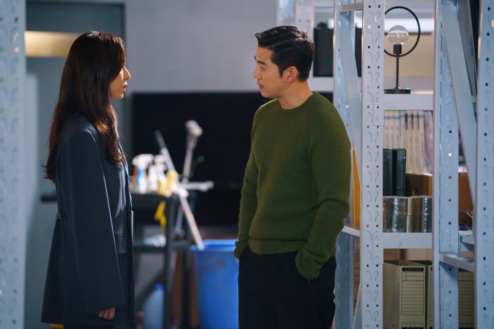 Seo Ji-hye (left) as ad agency worker Hong Ye-sul and Yoon Kye-sang as her boss Cha Min-hu in a still from Kiss Sixth Sense, a fantasy romance K-drama involving supernatural abilities on Disney+.