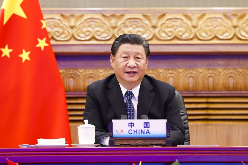 Chinese President Xi Jinping pictured a last year’s virtual BRICS summit. Photo: AP
